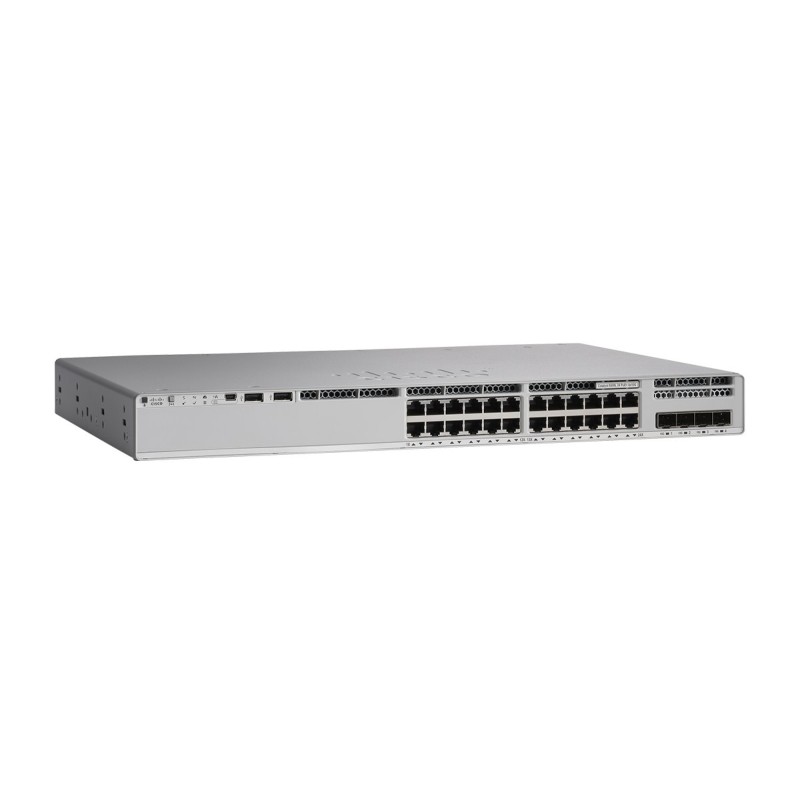 Switch Cisco Catalyst 9200L 24 Puertos Gigabit PoE+ 4SFP Administrable Network Essentials