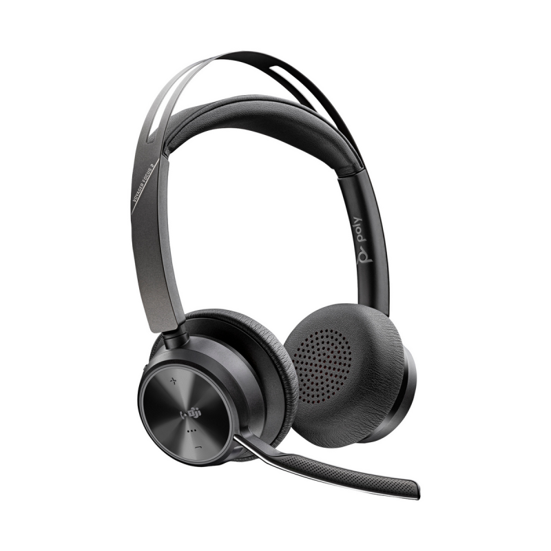 Diadema Auricular Poly Voyager Focus 2 Inalambrica Microsoft Teams USB-C USB-C/A Adapter Negra