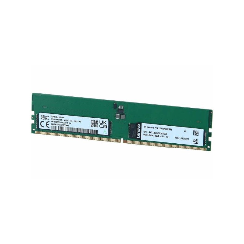 Memoria Para Servidor 32GB Lenovo ThinkSystem TruDDR5 5600Mhz (2Rx8) ST250 V3