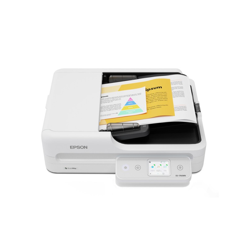 Escaner Epson DS-1760WN Color Cama Plana ADF Duplex 30ppm WiFi Ethernet USB