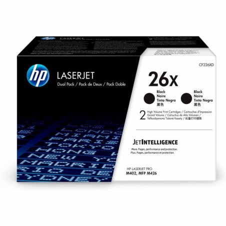 Toner HP 26X Negro Pack x 2 18.000 Paginas CF226XD