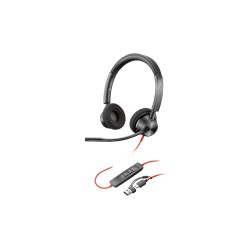 Diadema Auricular Poly Blackwire 3220 Binaural Stereo USB-C Negro Con Microfono