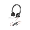 Diadema Auricular Poly Blackwire 3320 Biaural Stereo USB-C Negro Con Microfono