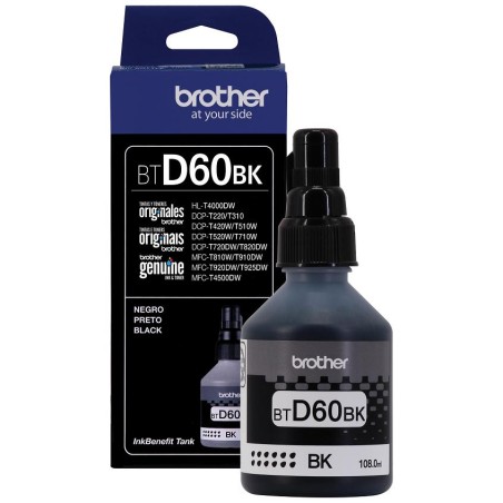 Botella De Tinta Brother BTD60BK Negro 6.500 Paginas