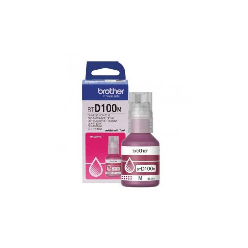 Botella De Tinta Brother BTD100M Magenta 5.000 Paginas BTD100M