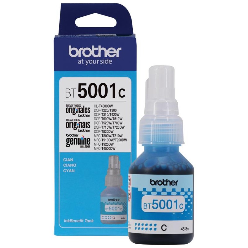 Botella De Tinta Brother BT5001C Cyan 5.000 Paginas BT5001C