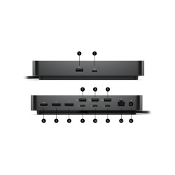 Docking Station Dell WD25TB4 4USB-A 2USB-C 2Thunderbolt4 2DisplayPort 1HDMI 1RJ45