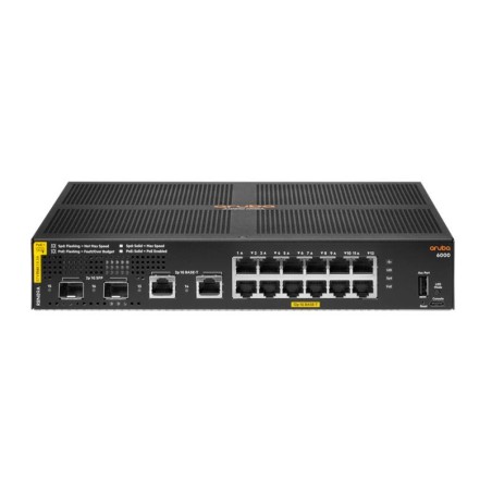 Switch HPE Aruba CX 6000 12 Puertos Gigabit PoE 2SFP Administrable Clase4 R8N89A