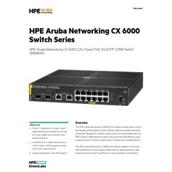 Switch HPE Aruba CX 6000 12 Puertos Gigabit PoE 2SFP Administrable Clase4 R8N89A