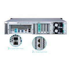 Servidor NAS SAN QNAP TS-H1277AXU 12 Bahias AMD Ryzen7 32GB Rack 2U No Inluye Discos