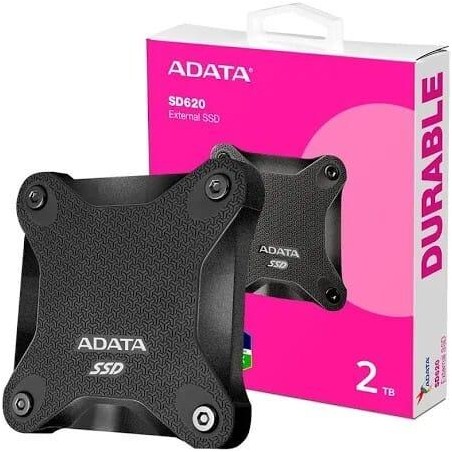 Disco De Estado Solido Externo 2TB Adata SD620 USB 3.2 Gen2 Antigolpes Negro