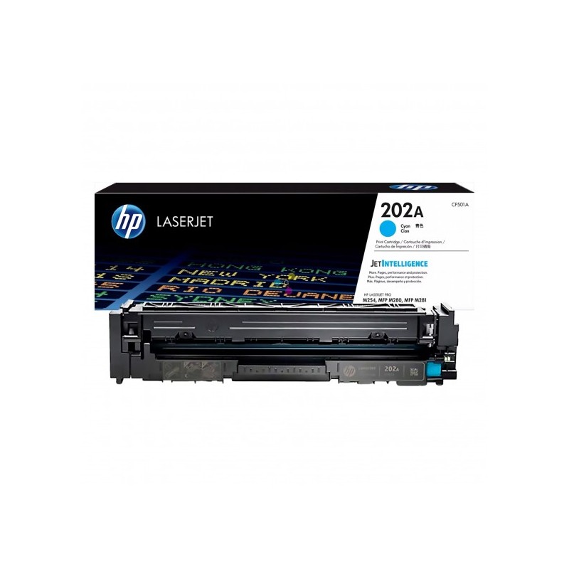 Toner HP 202A Cyan 1.300 Paginas CF501A Original