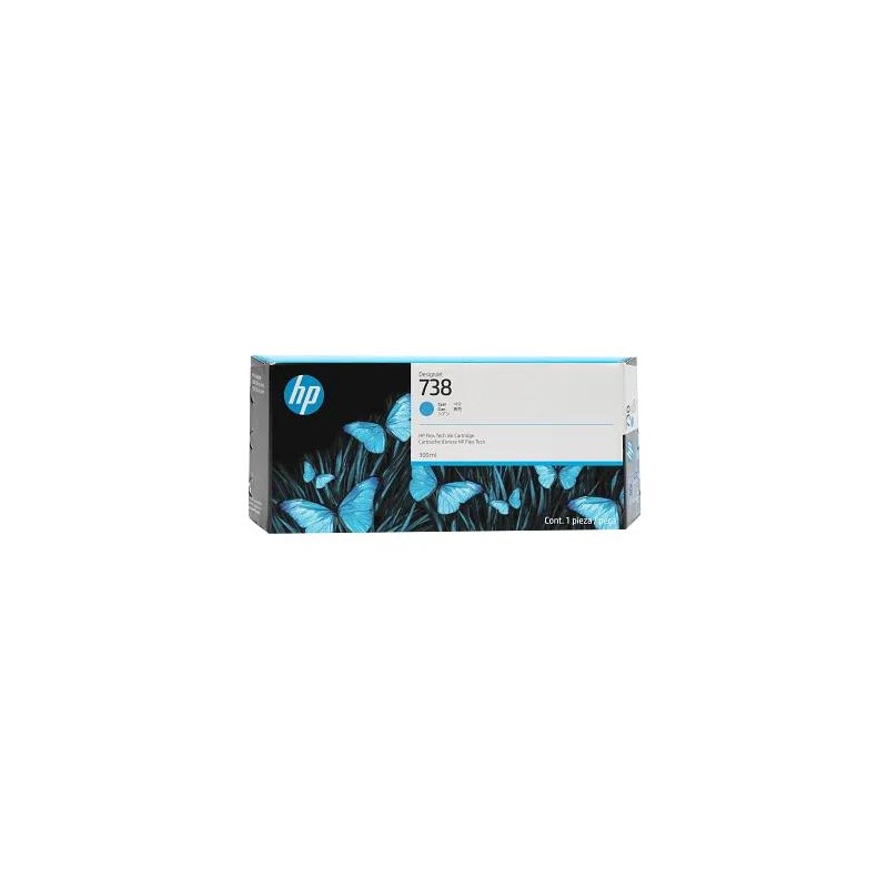 Cartucho De Tinta HP 738 Cyan 300ml 676M6A Original