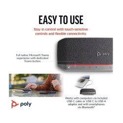 Altavoz De Conferencia Poly Sync 20+M USB-C USB-A Bluetooth Microsoft Teams B95VLAA