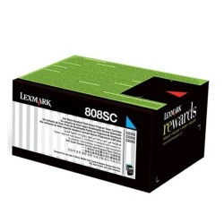 Toner Lexmark 808SC Cyan 2.000 Paginas 80C8SC0 Original