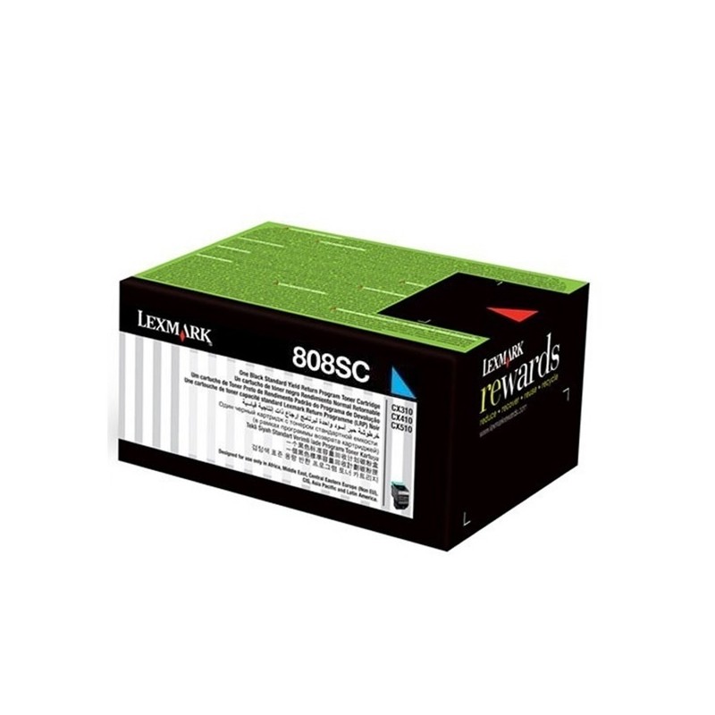 Toner Lexmark 808SC Cyan 2.000 Paginas 80C8SC0 Original