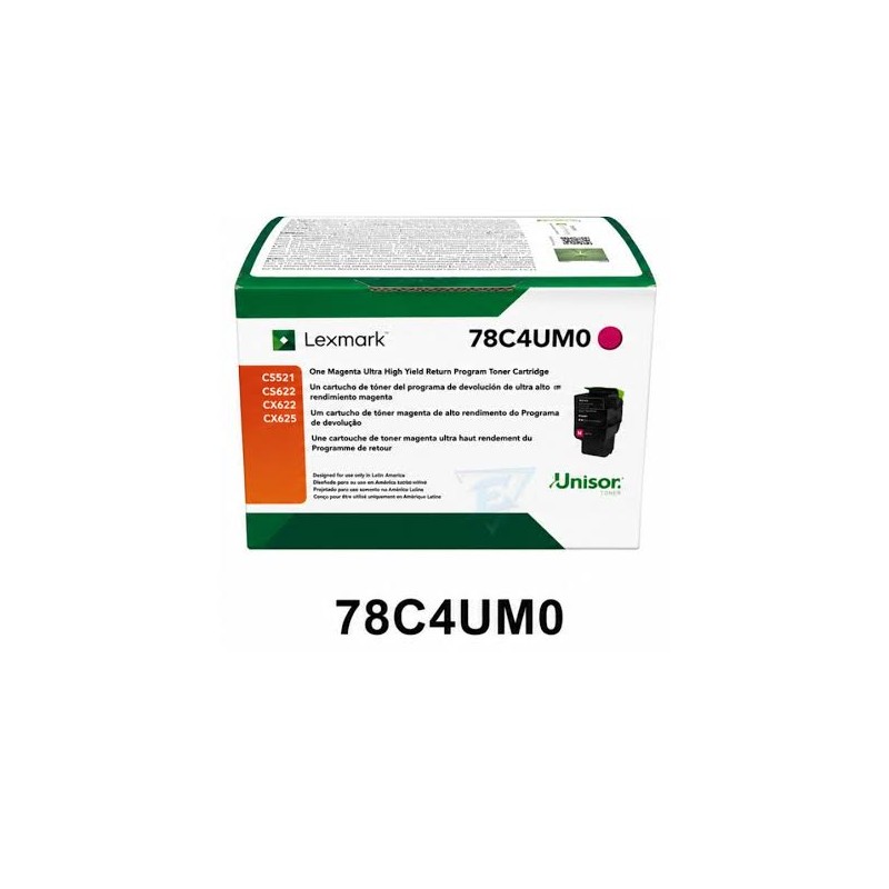 Toner Lexmark 78C4UM0 Magenta 7.000 Paginas 78C4UM0 Original