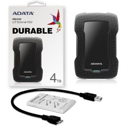 Disco Duro Externo Adata HD330 4TB USB 3.2 Gen1 2.5" Antigolpes Negro AHD330-4TU31-CBK