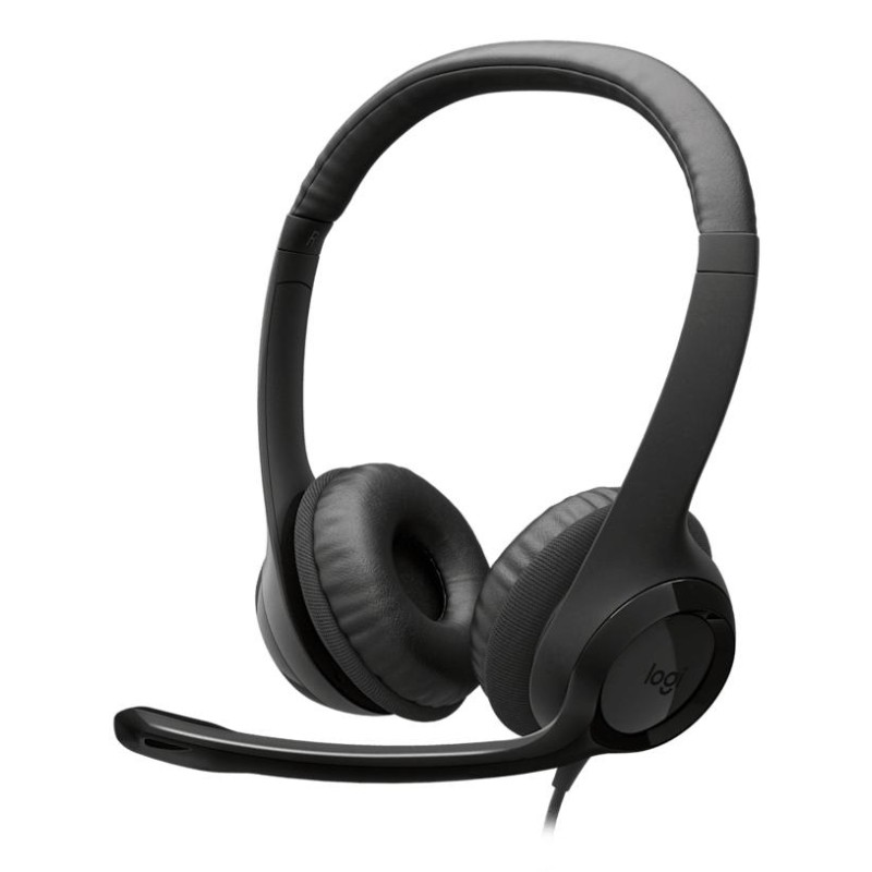 Diadema Auricular Logitech H390 USB-C Negro Con Micrófono