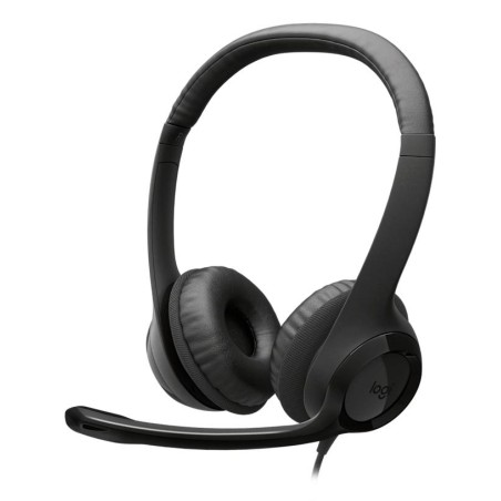 Diadema Auricular Logitech H390 USB-C Negro Con Micrófono
