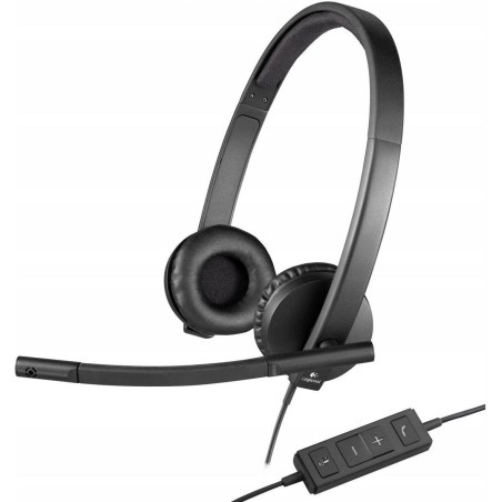 Diadema Auricular Logitech H570e USB-A Negro Con Micrófono