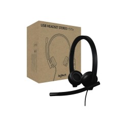 Diadema Auricular Logitech H570e USB-A Negro Con Micrófono