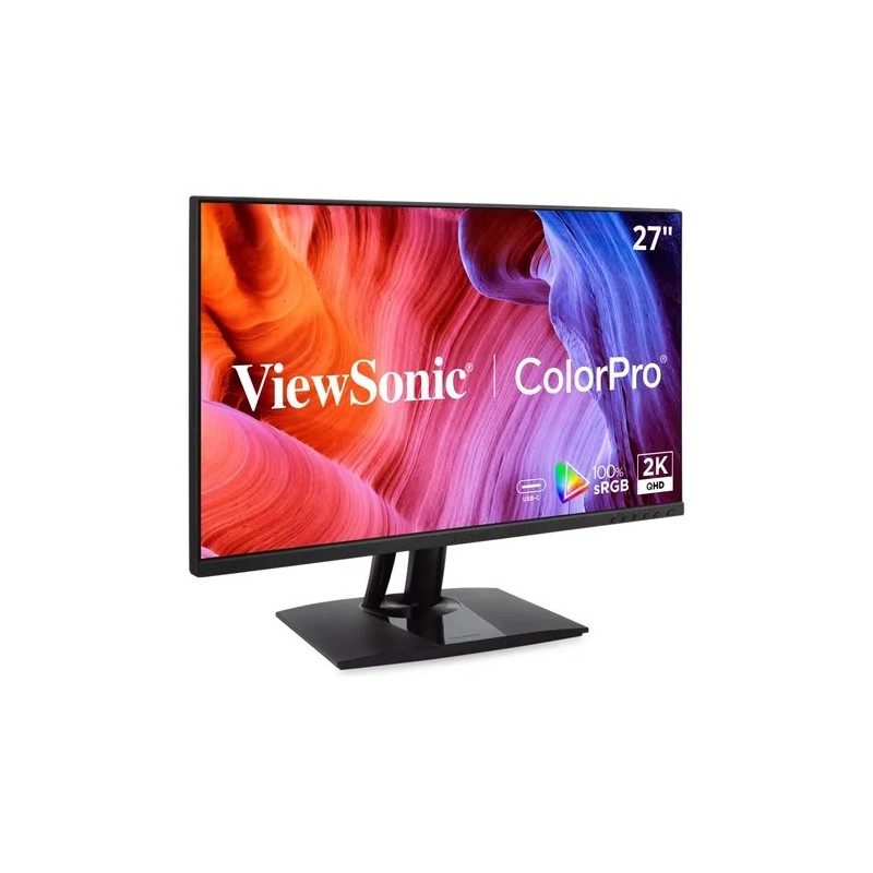 Monitor ViewSonic ColorPro VP2756A 27” Pulgadas Plano QHD HDMI DisplayPort USB-C Negro