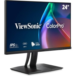 Monitor ViewSonic ColorPro VP2456A 24” Pulgadas Plano FHD HDMI DisplayPort USB-C Negro