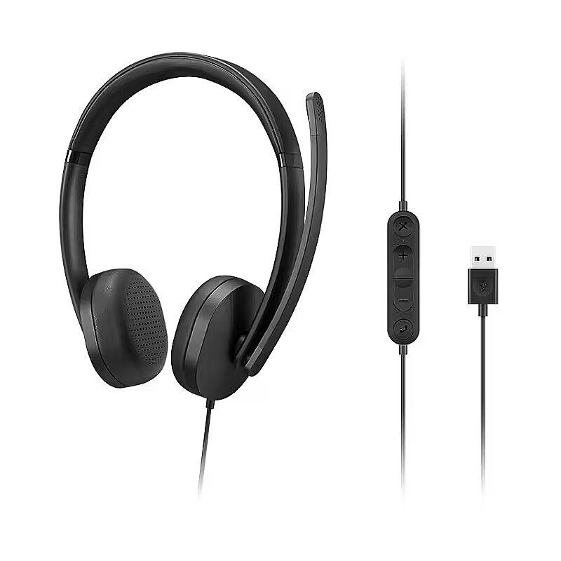 Diadema Auricular Lenovo Gen2 Binaural Estereo On-Ear USB-A Negro Con Microfono