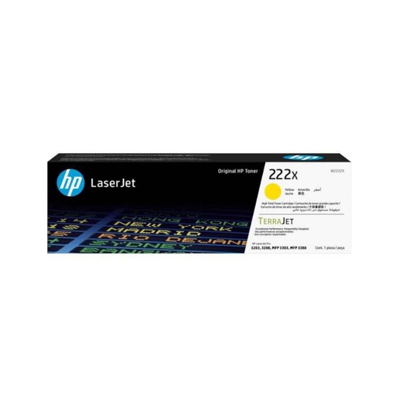 Tóner HP 222X Amarillo 2.500 páginas W2222X Original