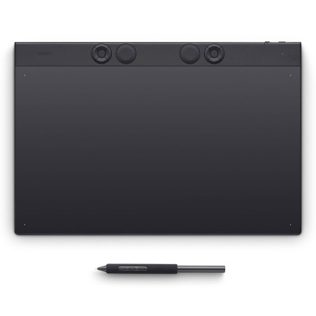 Wacom Intuos Pro Large, Inalámbrico y alámbrico, 349 x 195 mm, USB/Bluetooth, 1 cm, Pluma, 60°