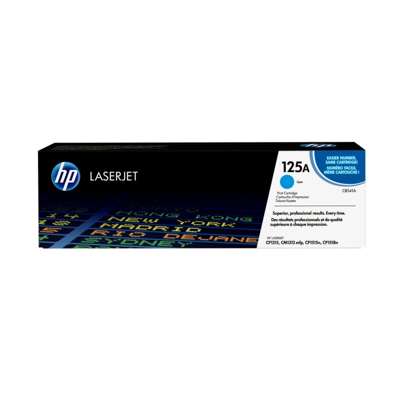 HP Cartucho original de tóner cian 125A LaserJet, 1400 páginas, Cian, 1 pieza(s)