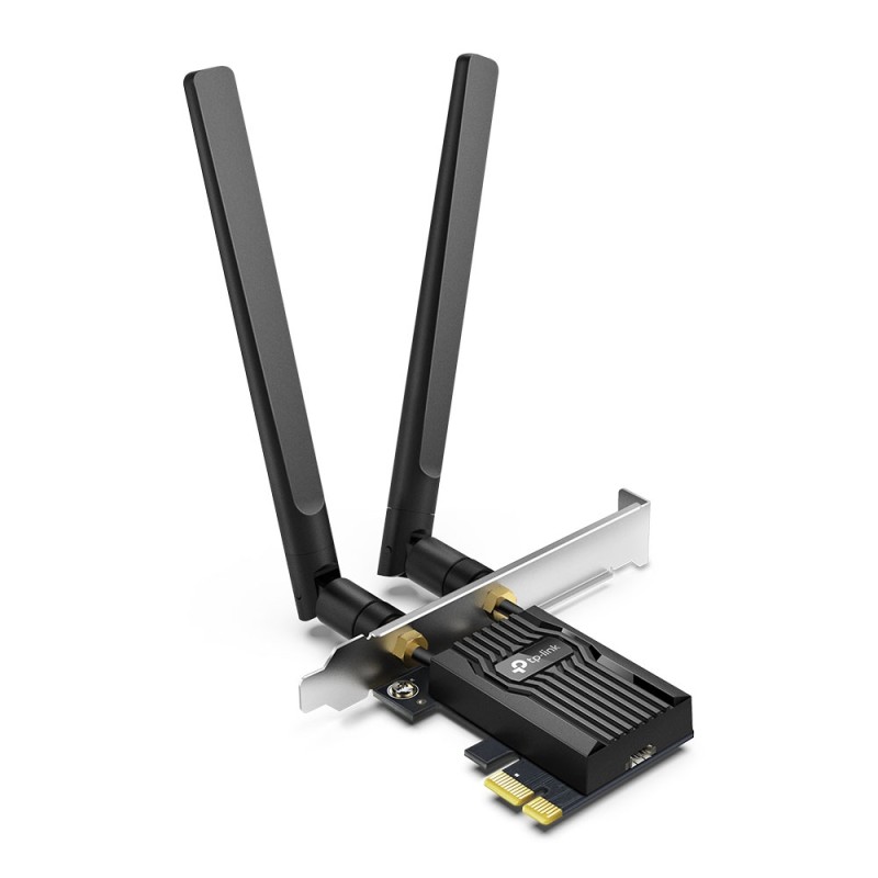 TP-Link Archer TX55E, Inalámbrico, PCI Express, WLAN / Bluetooth, Wi-Fi 6 (802.11ax), 2402 Mbit/s, Negro
