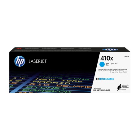 HP Cartucho de tóner original LaserJet 410X de alta capacidad cian, 5000 páginas, Cian, 1 pieza(s)