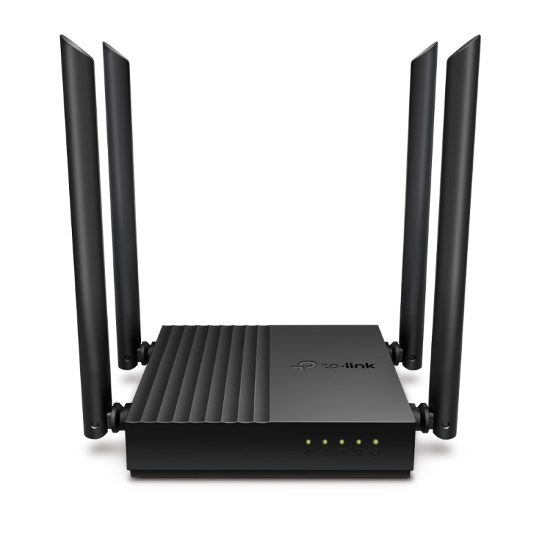 TP-Link ARCHER A64, Wi-Fi 5 (802.11ac), Doble banda (2,4 GHz / 5 GHz), Ethernet, Negro, Router de mesa