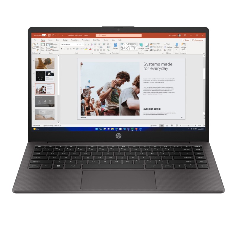 HP 245 14 inch G10 Notebook PC, AMD Ryzen™ 5, 35,6 cm (14"), 1366 x 768 Pixeles, 8 GB, 512 GB, FreeDOS