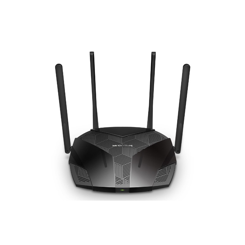 Mercusys MR80X, Wi-Fi 6 (802.11ax), Doble banda (2,4 GHz / 5 GHz), Ethernet, Negro, Router de mesa