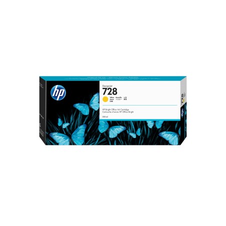 HP Cartucho de tinta DesignJet 728 amarillo de 300 ml, Impresora HP DesignJet T730, impresora multifunción HP DesignJet T830, In