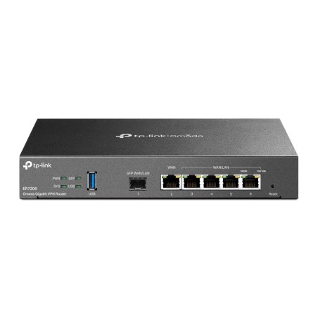 TP-Link Omada ER7206, Ethernet WAN, Gigabit Ethernet, Negro
