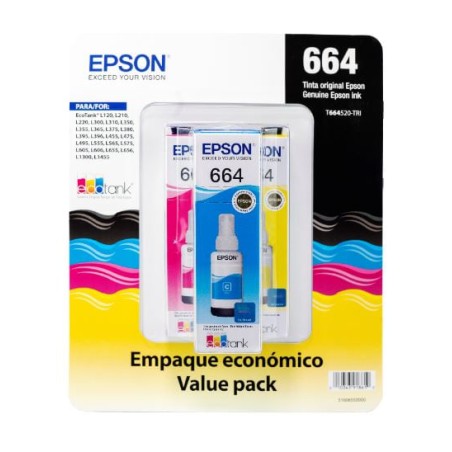 Epson C13T664520-3P, Original, Cian, Magenta, Amarillo, Epson, L121, L210, L220, L230, L310, L380, L120, L350, L355, L365, L375,