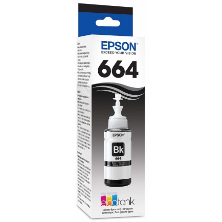 Epson T664120-AL, Original, Negro, Epson, Expression ET-2500 Expression ET-2550 WorkForce ET-4500 EcoTank L396, Impresión por in
