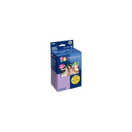 Pack De Impresión Epson PictureMate 200 Series Print Pack Glossy, paquete que incluye cartucho fotográfico y 150 hojas de papel