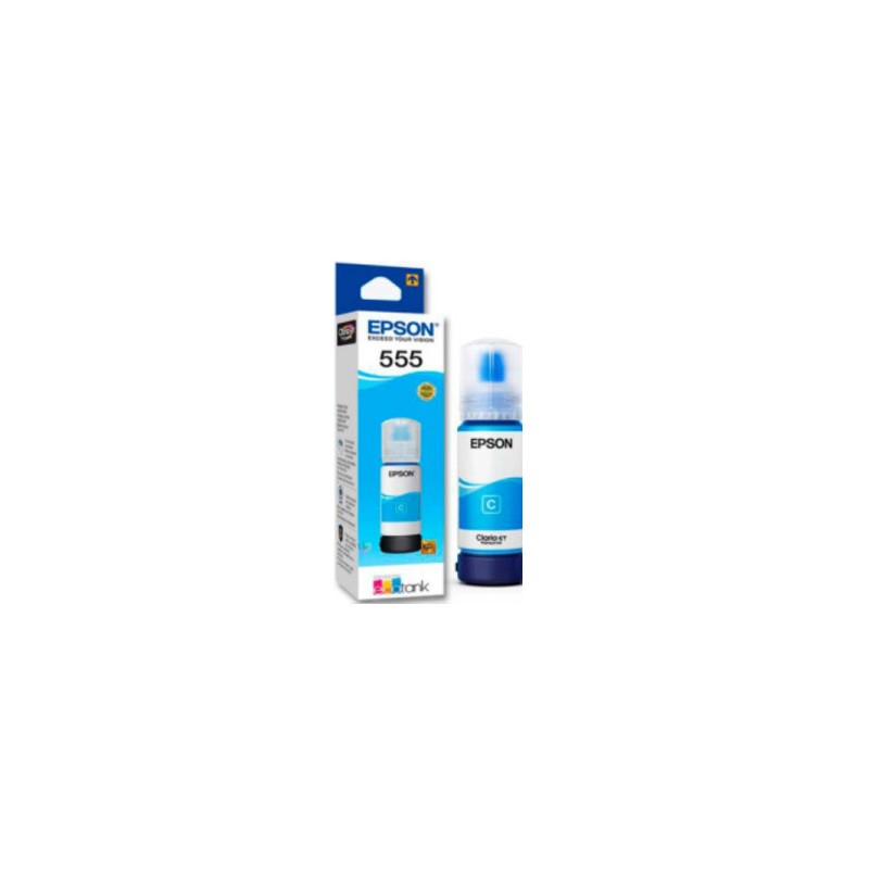 Botella De Tinta Epson T555 Cian 6.300 páginas 70ml C13T555220-AL Original