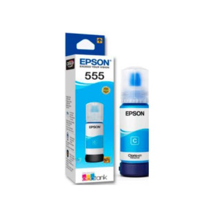 Botella De Tinta Epson T555 Cian 6.300 páginas 70ml C13T555220-AL Original