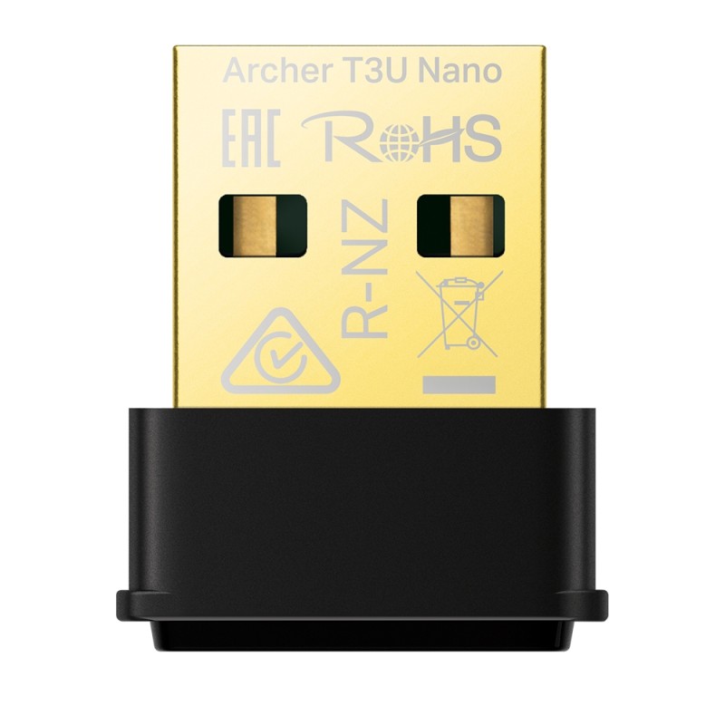 TP-Link Archer T3U Nano, Inalámbrico, USB, WLAN, Wi-Fi 5 (802.11ac), 1267 Mbit/s, Negro