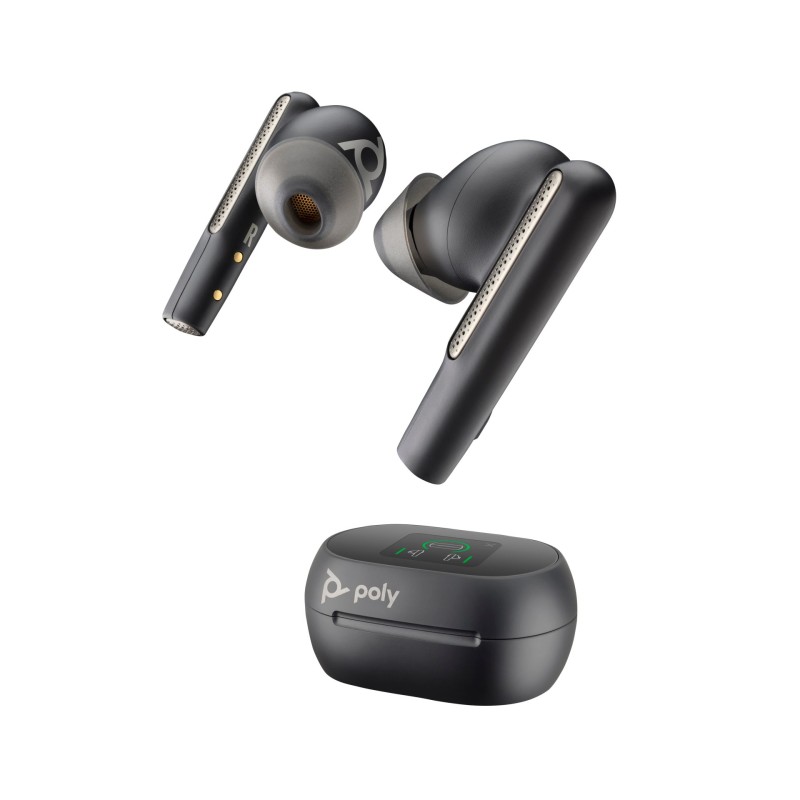 Diadema Auricular HP Poly Audífonos Poly Voyager Free USB-C Bluetooth Negro carbón Con Micrófono