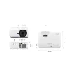 Video Proyector ViewSonic LSD400W Laser 4.000 Lumens WXGA DLP HDMI USB-A Blanco