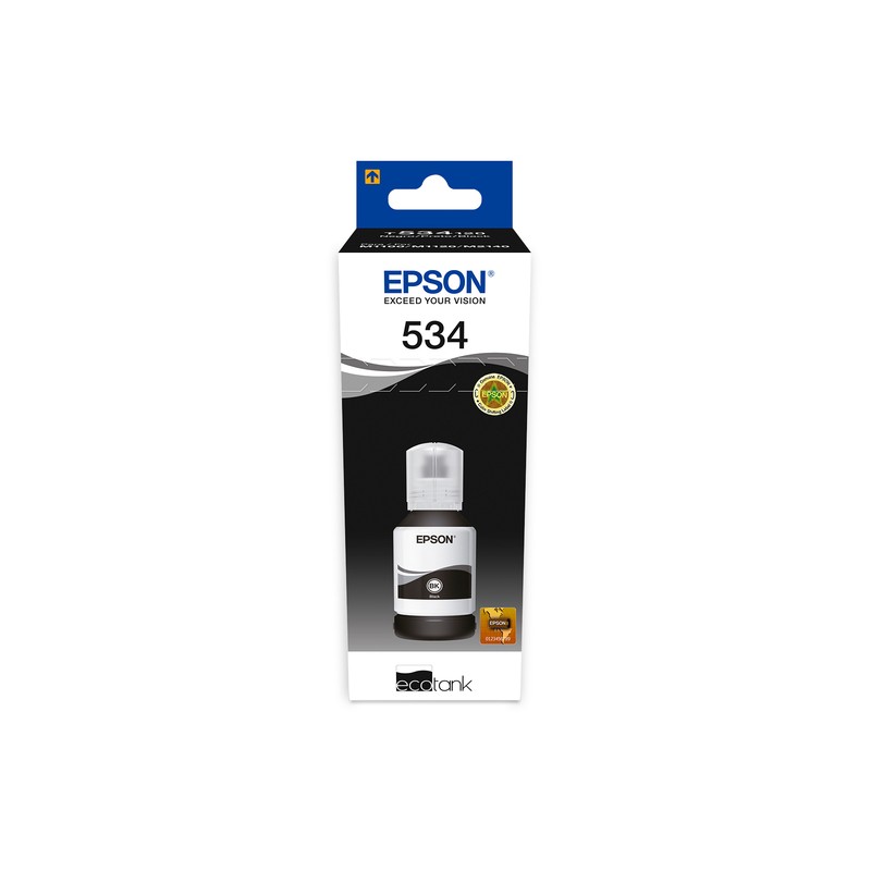 Botella De Tinta Epson T534 Negro 6.000 Paginas C13T534120-AL Original