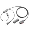 Cable De Capacitacion HP Poly Y Training Cable Quick Disconnect Con Selector De Microfono