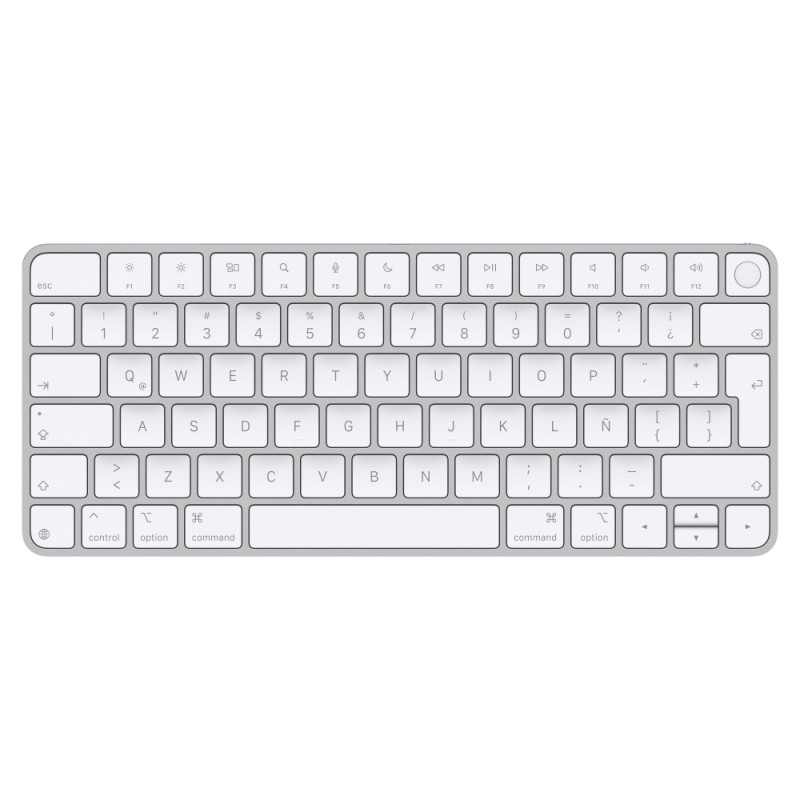 Teclado Apple Magic Keyboard Con Touch ID Bluetooth USB-C Español Plata Teclas Blancas
